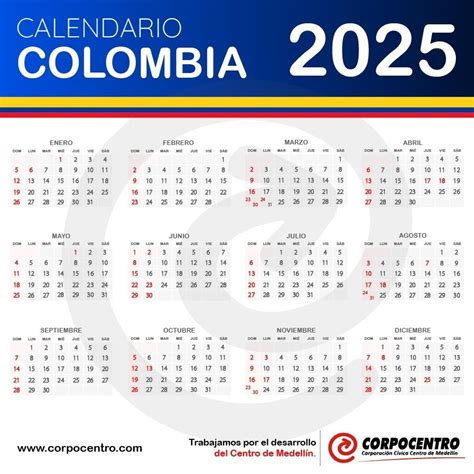 calendario de colombia 2025